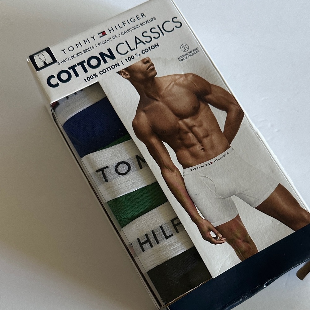 NWT Tommy Hilfiger Men's Boxer Briefs - Navy, White, Forest Green